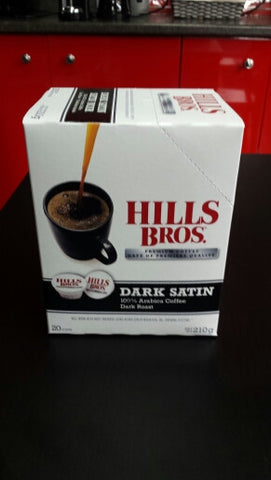 Hills Bros Dark Satin 20 Pod Box